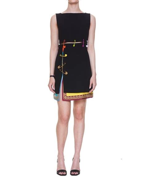 versace 'safety pins sneakers|Versace safety pin dress.